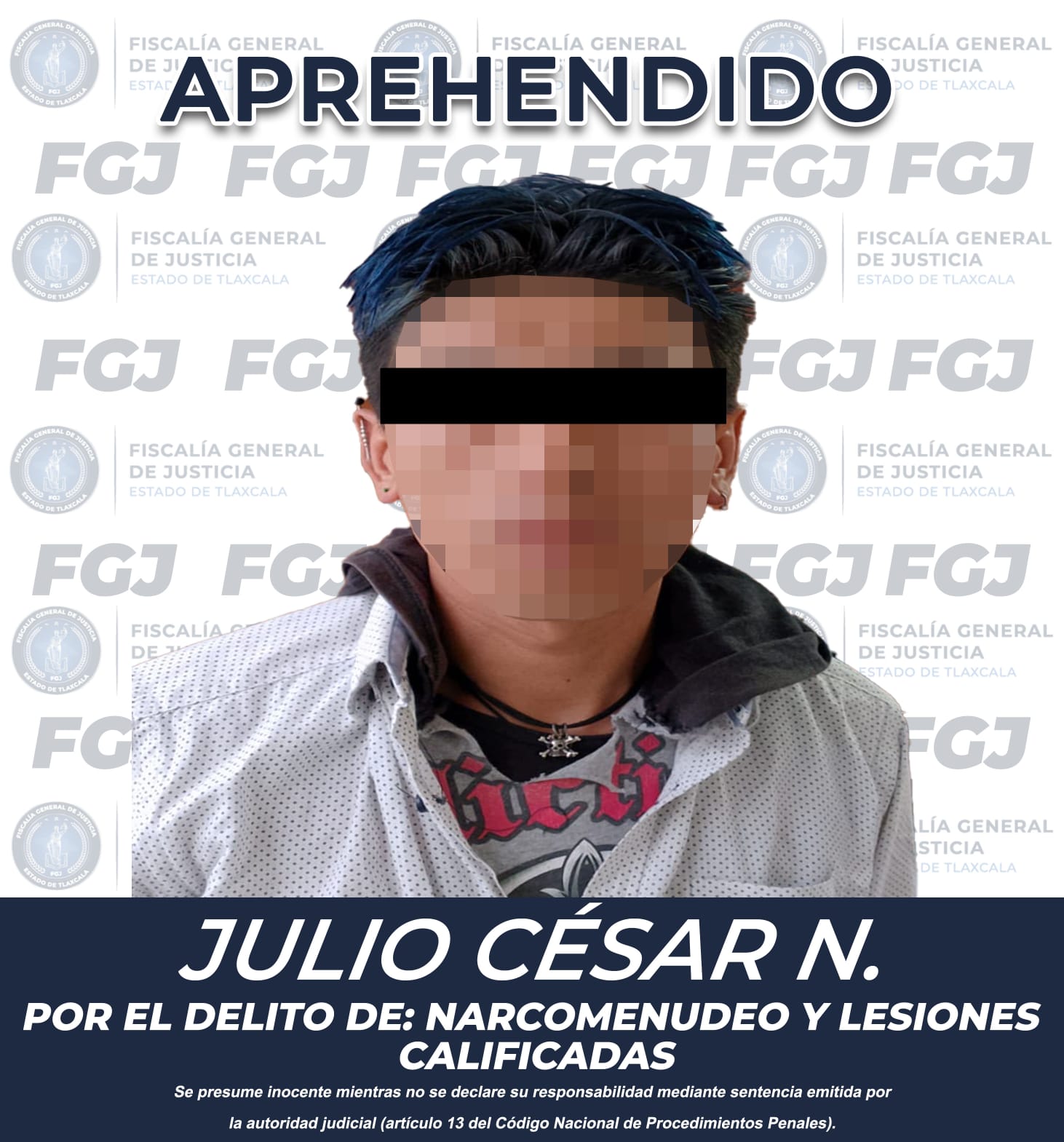 Detiene Policía de Investigación a hombre por narcomenudeo y lesiones calificadas en Ocotlán: FGJE